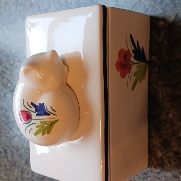 Home Vingage Cat Trinket  Box Signed - Picture 5 of 8